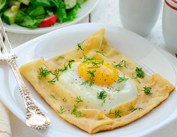 Яичница с сыром
